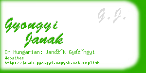 gyongyi janak business card